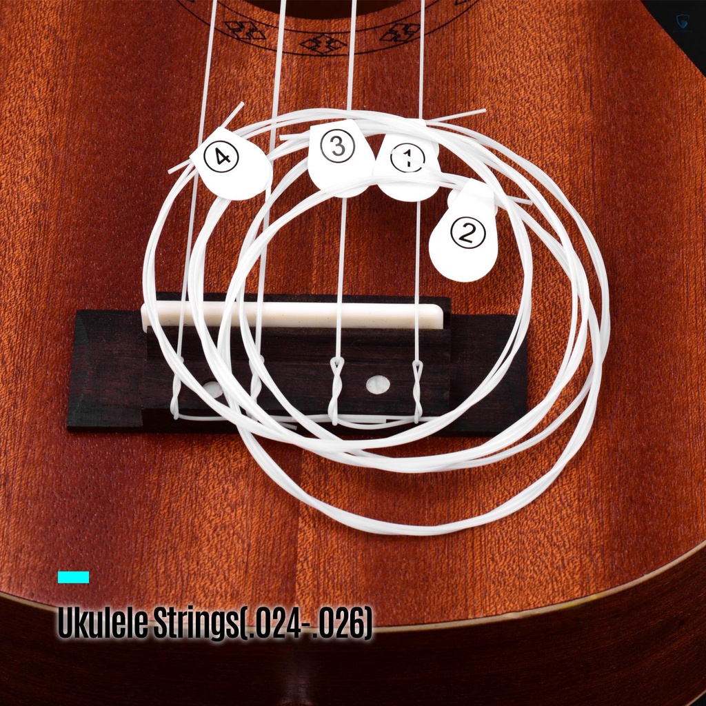 Bộ Dây Đàn Ukulele 4 Dây Bằng Nylon (. 024-.026) Thay Thế Thông Dụng Cho Ukulele Concert 23 Inch