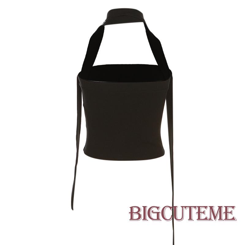 Áo Ống Ôm Sát Nách Hở Lưng Có Dây Đeo Cổ Thời Trang Mùa Hè Cho Nữ