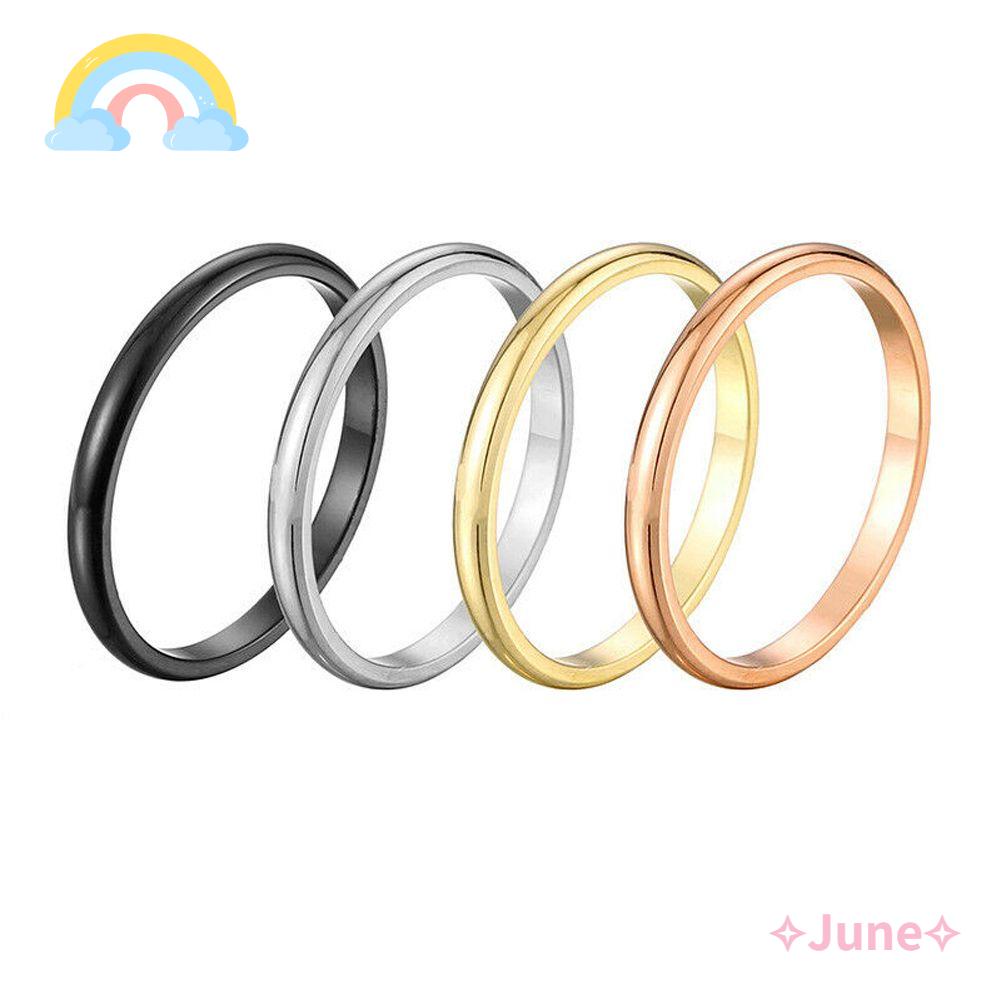 Nhẫn mỏng 2mm đơn giản size 3-10