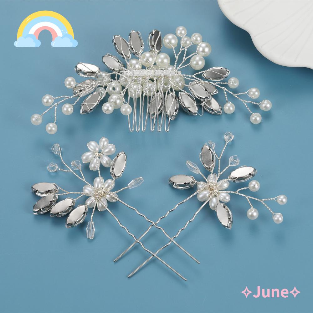 Bộ 3 Lược Cài Tóc Thời Trang Cho Cô Dâu