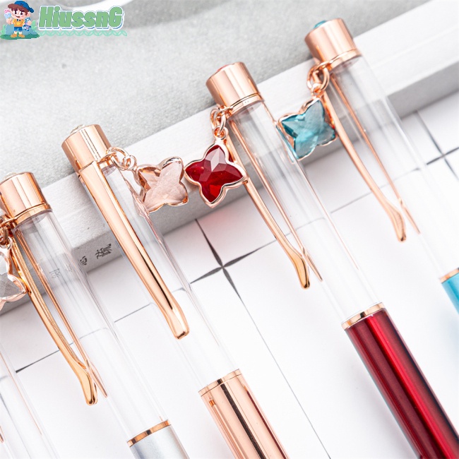 Bút Bi Rỗng Hình Cỏ Bốn Lá Nổi Cho Học Sinh Diy