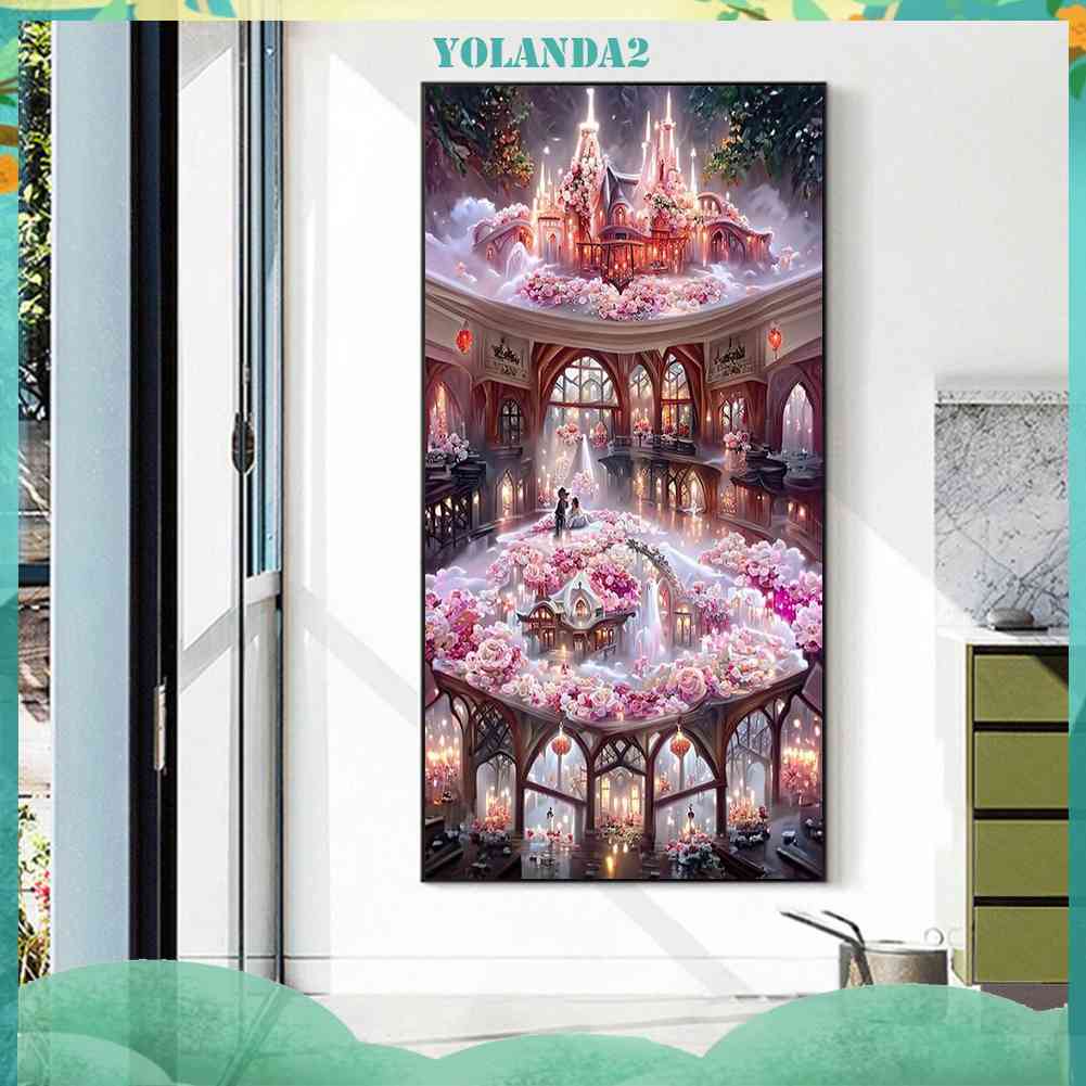 Bộ Tranh Đính Đá 5D Toàn Diện Họa Tiết Hoa Hồng Độc Đáo Trang Trí Nhà Cửa