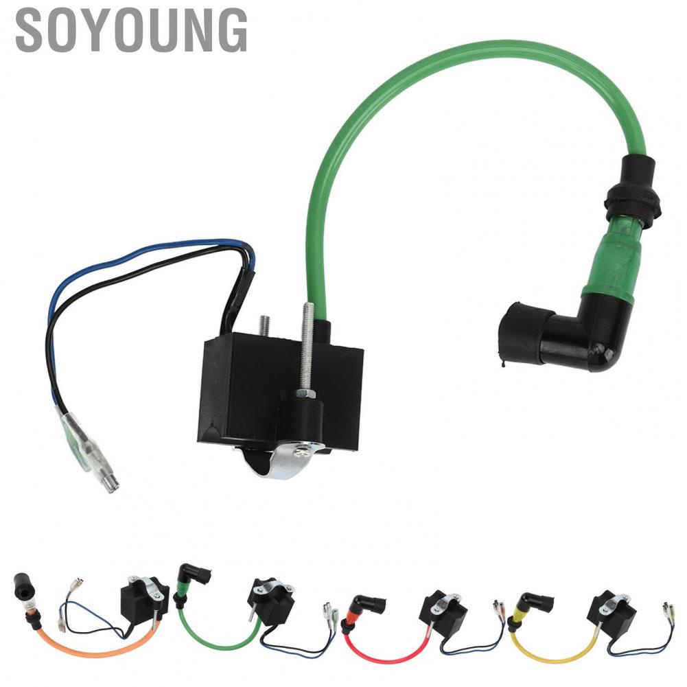 Soyoung Motorized Bicycle Ignition Coil  Easy To Install CDI Ignition Coil Improve Combustion High Performance  for 2 Stroke Engine Motorized Bicycle