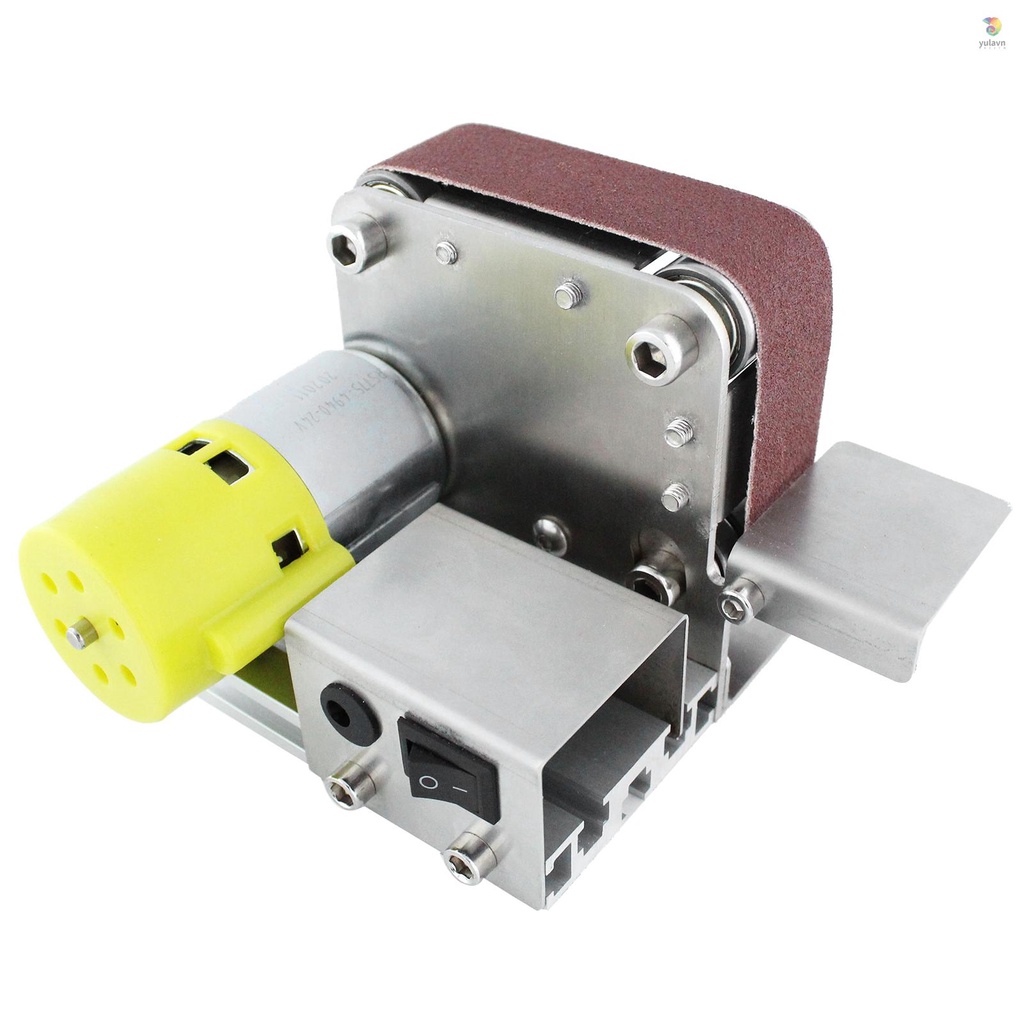 Máy Mài Đánh Bóng Mini Geevorks 7 Tốc Độ Với 10 Dây Đai Bằng Acrylic Kim Loại / Gỗ / Kim Loại