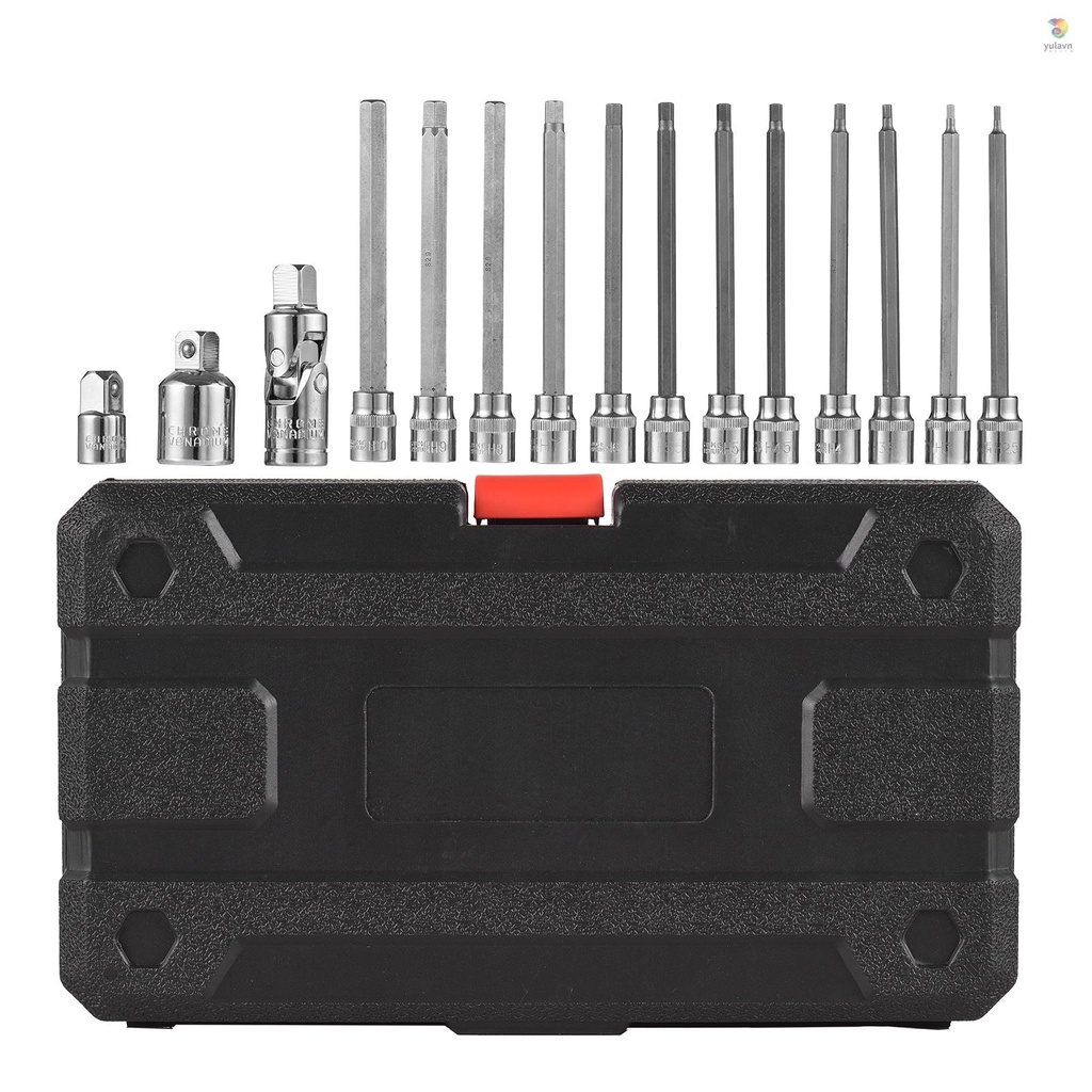 Bộ 15 Đầu Nối Dài Lục Giác 3 / 8 "Chuyên Dụng | Set 12 / 12 / 12 Món Đồ Chơi Chất Lượng Cao | Kích Thước 3mm 10mm 3mm 10mm | Trục Nối Dài 6 "Dài 6" Chuyên Dụng Chất Lượng Cao | Mũi Khoan Thép Cao Cấp S2 S2 Chuyên Dụng | Ổ Cắm Điện Cr-V Chịu Lực Tốt Chuyên