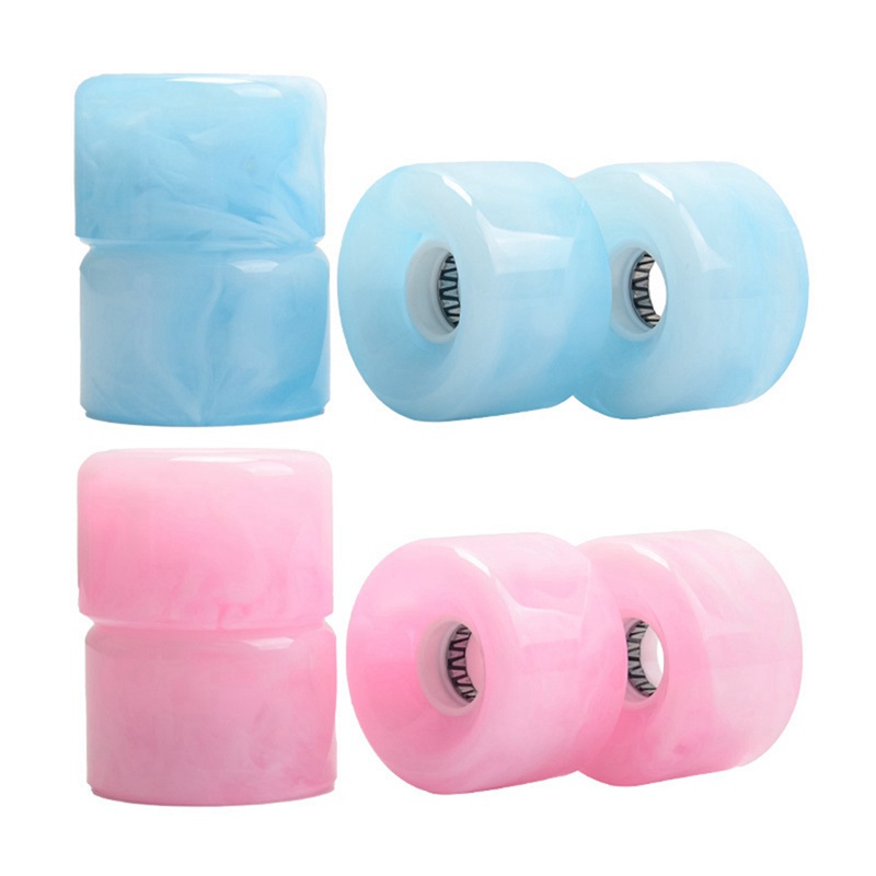 Set 4 Bánh Xe PU Lấp Lánh Dạ Quang Dành Cho Ván Trượt