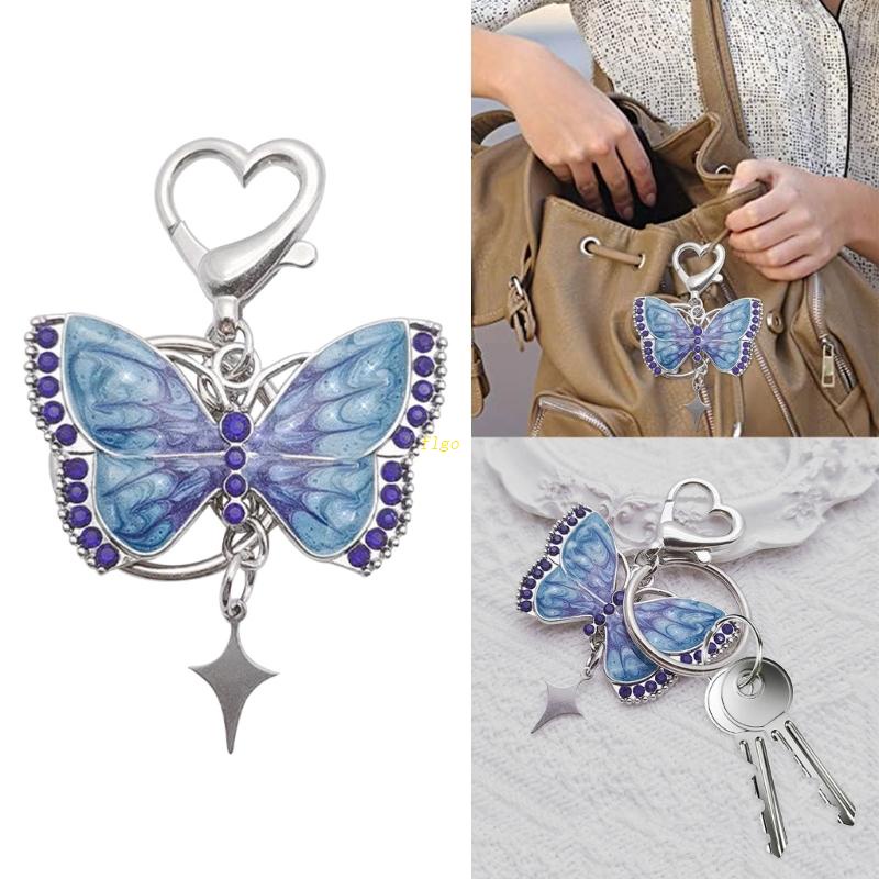 Móc Khóa Hình Ngôi Sao Và Bướm Thời Trang Vintage flgo Y2k