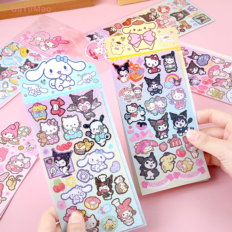 Bộ 4 Sticker Guka Pochacco Kuromi Melody Hoạt Hình Dễ Thương
