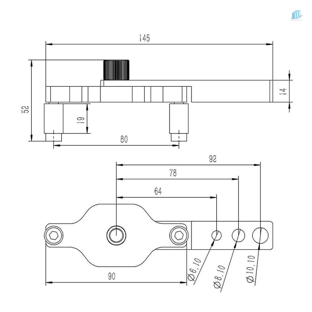 Bộ Dụng Cụ Định Vị Đục Lỗ 3 Trong 1 6 / 8 / 10mm Chuyên Dụng Cho Thợ Mộc s2mwvn