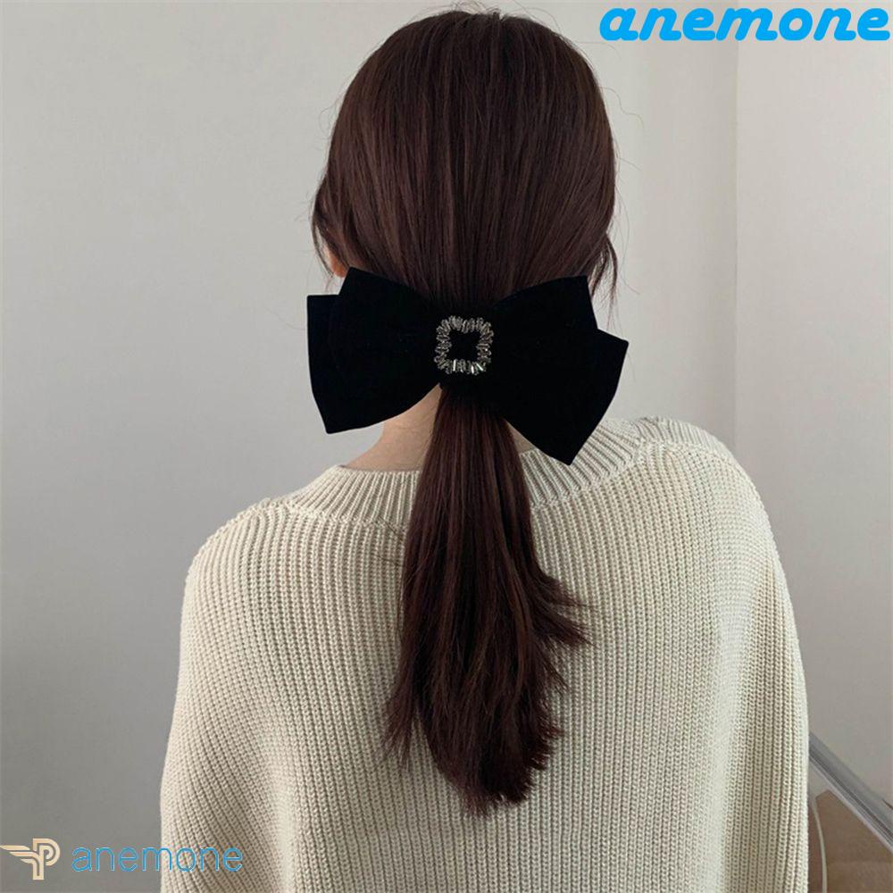 Kẹp Tóc Nơ Bằng Nhung Phong Cách Vintage Sáng Tạo Dành Cho Nữ