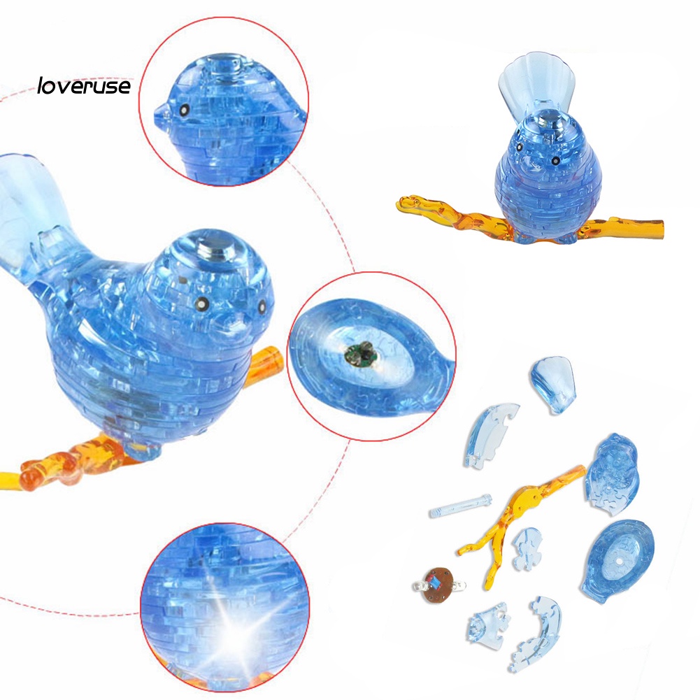 Đồ Chơi Lắp Ráp Mô Hình Chú Chim 3D Bằng Pha Lê Xinh Xắn Cho Bé