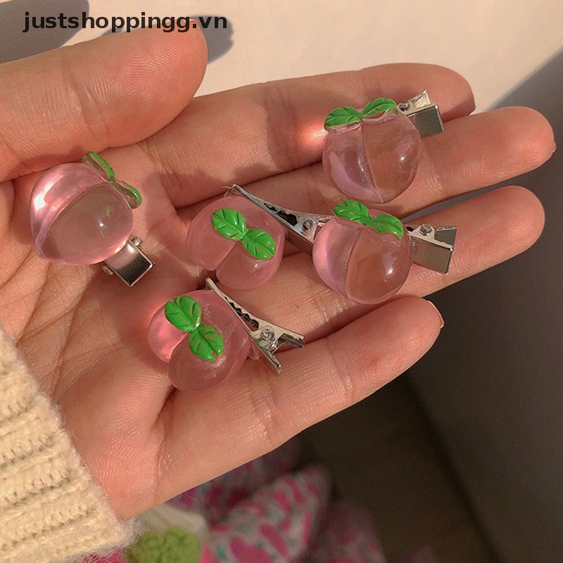 Set 5 Kẹp Tóc Hình Nơ / Hoa Hồng / Trái Tim Mini Dễ Thương Cho Nữ