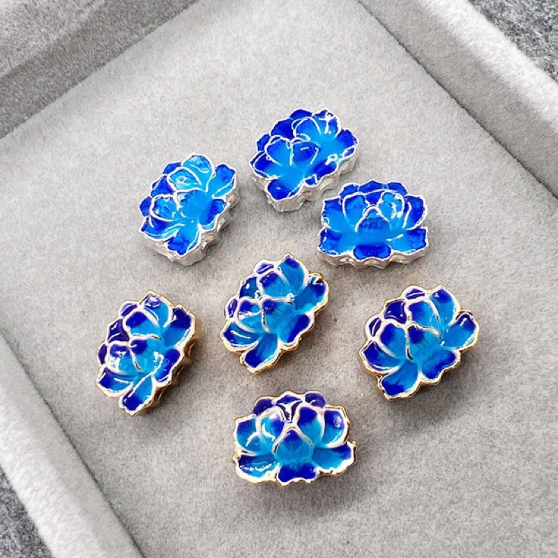 🔥 GIÁ SỈ 🔥 Charm hoa sen màu xanh - PL187 [Hàng loại 1 - SIÊU ĐẸP]