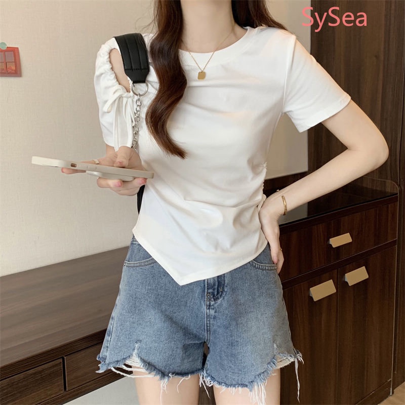 Áo Sơ Mi Phối Dây Rút Thời Trang Mùa Hè Dành Cho Nữ