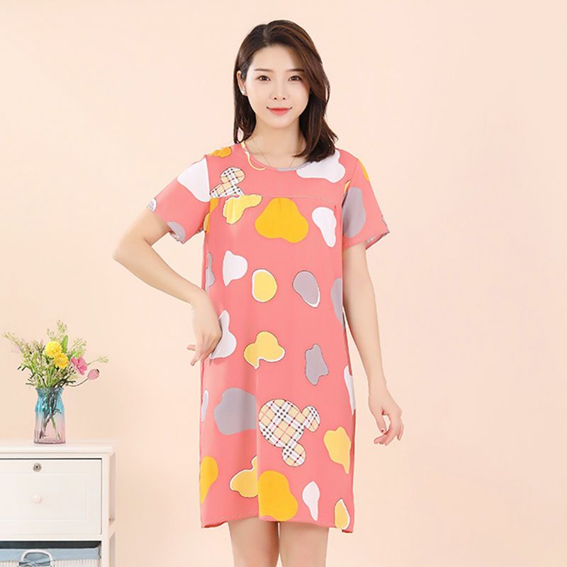 Đầm Ngủ Chất Liệu Cotton Lụa Mỏng Dáng Rộng Thời Trang Mùa Hè Cho Nữ