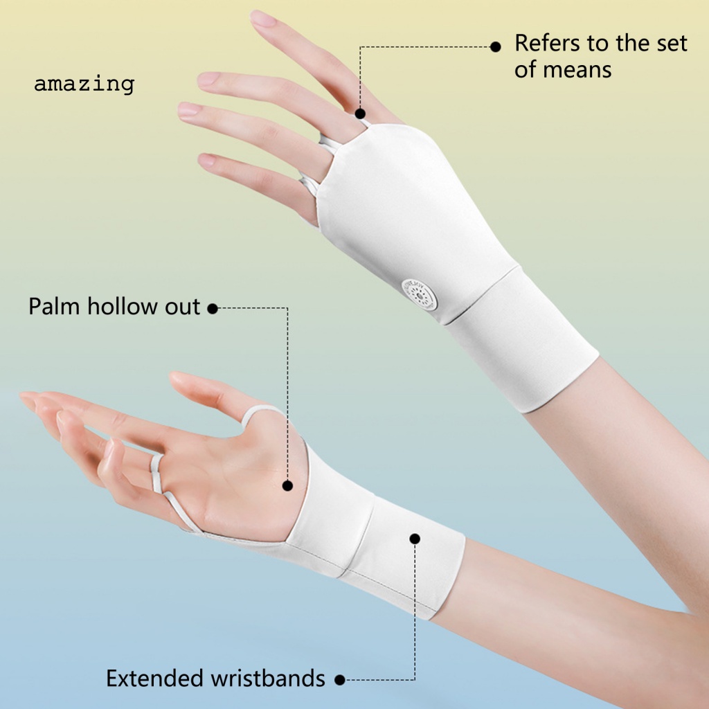 1 Đôi Găng Tay Chơi Golf Không Ngón Chống Trượt Bằng Lụa Lạnh Co Giãn Thoải Mái Có Thể Tái Sử Dụng