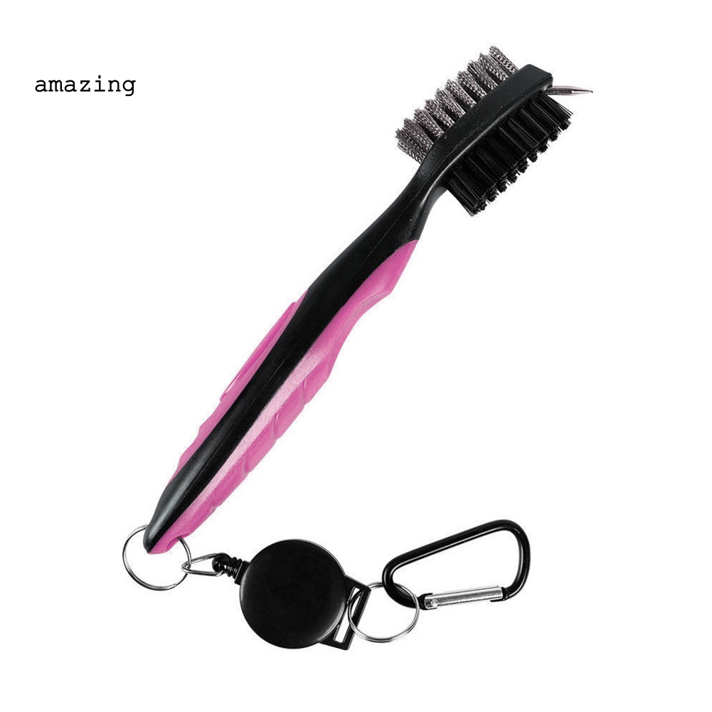 Bàn Chải Vệ Sinh Gậy Đánh Golf Hai Mặt Có Móc Khóa Thu Gọn Tiện Lợi