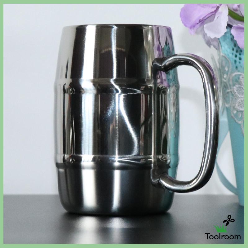 Cốc Uống Trà Cà Phê Hai Lớp Bằng Thép Không Gỉ 300ml