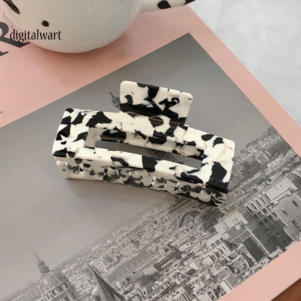 Kỹ Thuật Số| Kẹp Tóc Càng Cua Chống Trượt Hình Vuông Cổ Điển Cho Nữ