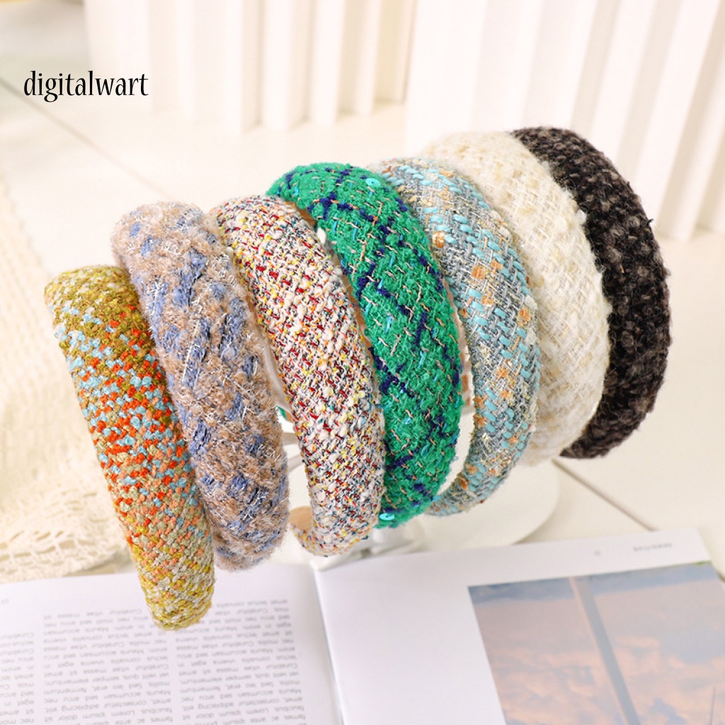 Kỹ Thuật Số| Băng Đô Cài Tóc Họa Tiết Sọc Caro Phong Cách Hàn Quốc Ngọt Ngào Cho Nữ