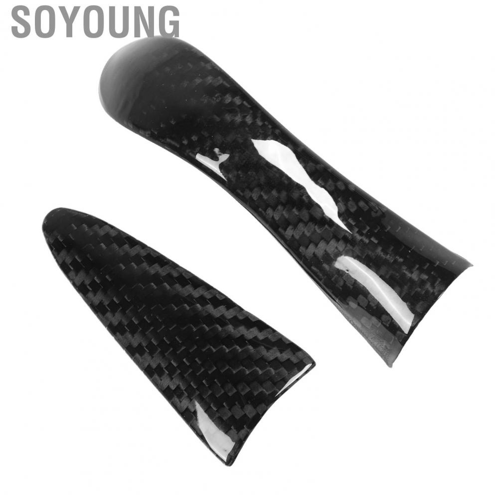 Soyoung Steering Wheel Cover  Decorative Shift Knob Trim Easy Installation Antiaging Gloss for Car