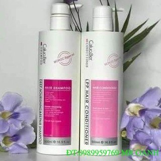 Cặp Dầu Gội Xả Caluo.ber Phục Hồi Tóc Hư Tổn KERATIN ARGAN 500mlx 2