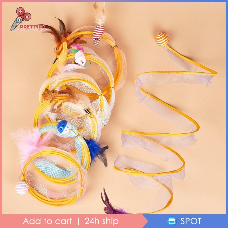 Đường Hầm Gấp Gọn Hình Chữ S Dành Cho Mèo Cưng [Prettyia1]