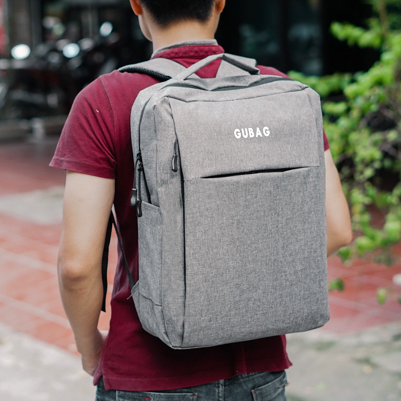 Balo đựng laptop GU BAG HCM, kiểu dáng công sở nhỏ gọn, túi đi làm, đi học cho học sinh, sinh viên nam nữ