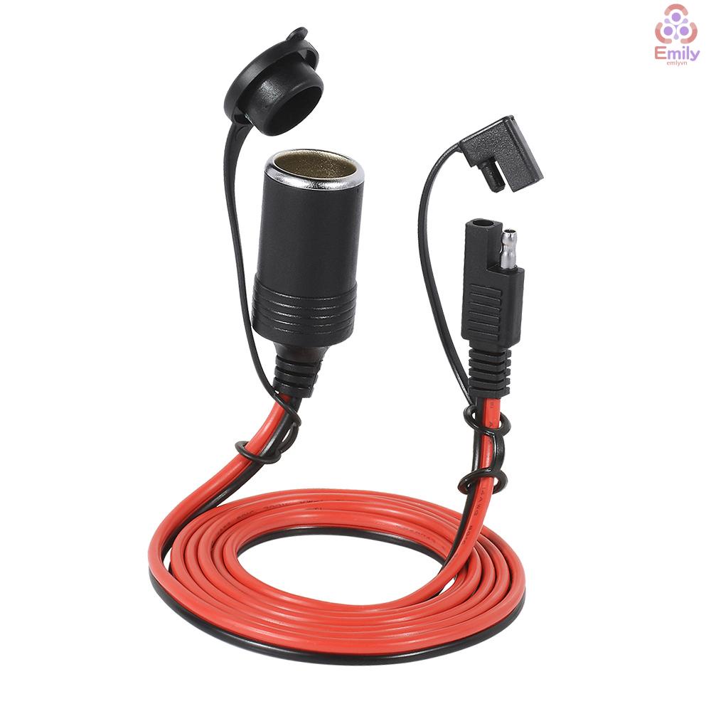Ổ Cắm Bật Lửa 12V 20A SAE 2 Chấu 1.5m Chống Thấm Nước Chuyên Dụng Cho Xe Hơi