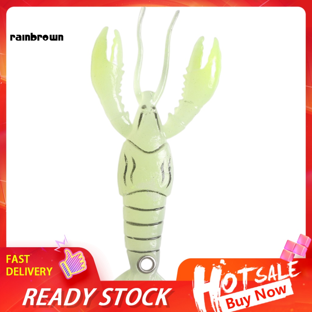 Mồi Câu Cá Giả Hình Tôm Hùm Mềm Phát Sáng Trong Tối Đa 9.5cm / 6g