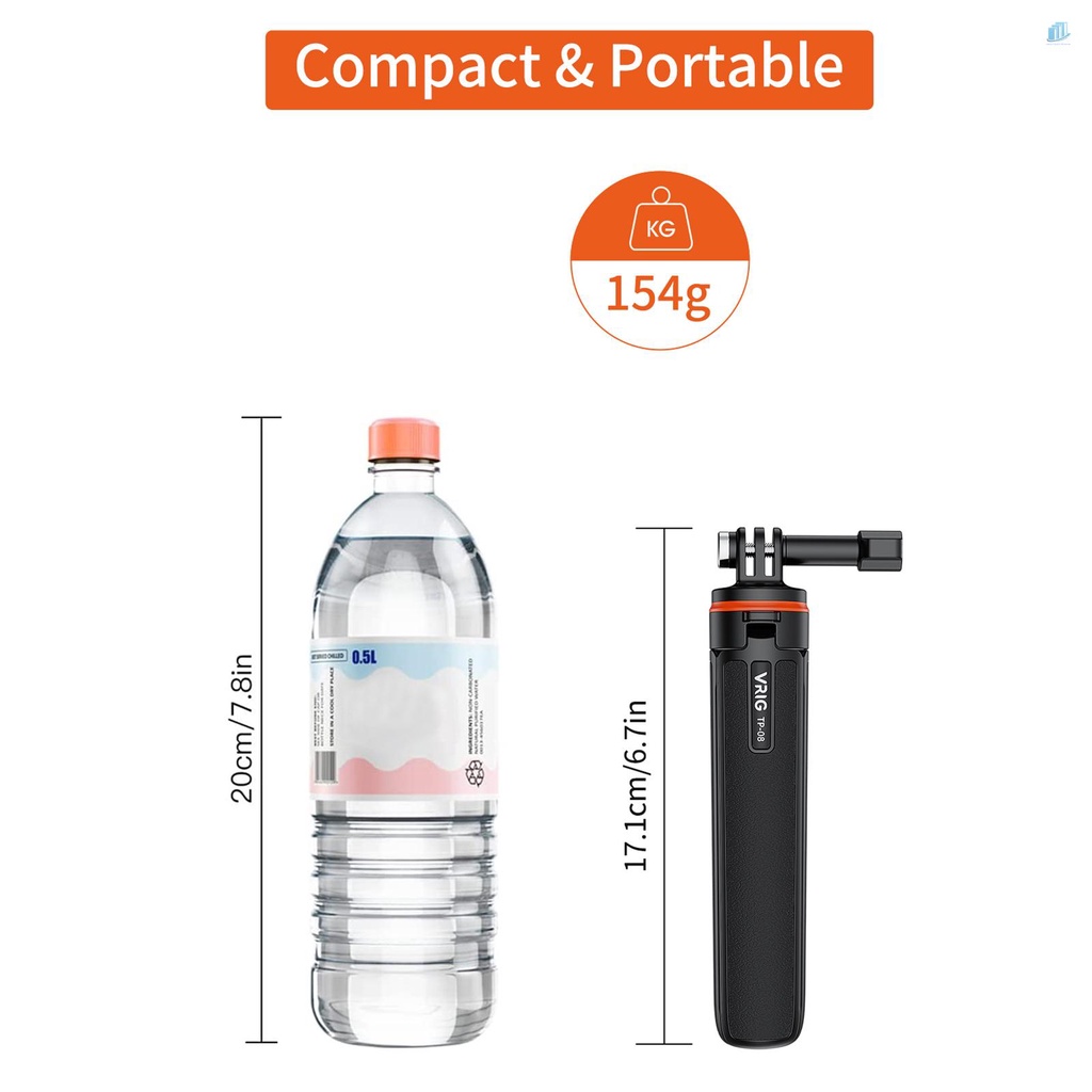 Gậy Selfie Vrigp-08 Bằng Hợp Kim Nhôm 51cm / 2011In. Gậy Chụp Ảnh Selfie 1 / 10 / 10 V9 Chuyên Dụng Chất Lượng Cao