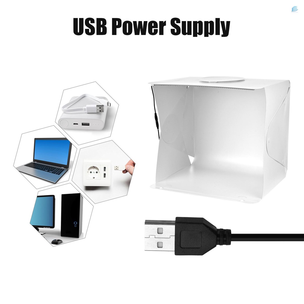 Hộp Đèn Chụp Ảnh Mini Andoer 40cm / 15.7inch 10W 2800K-5800K Có Thể Điều Chỉnh Độ Sáng Kèm Kẹp Điện Thoại / Máy Tính Để Bàn