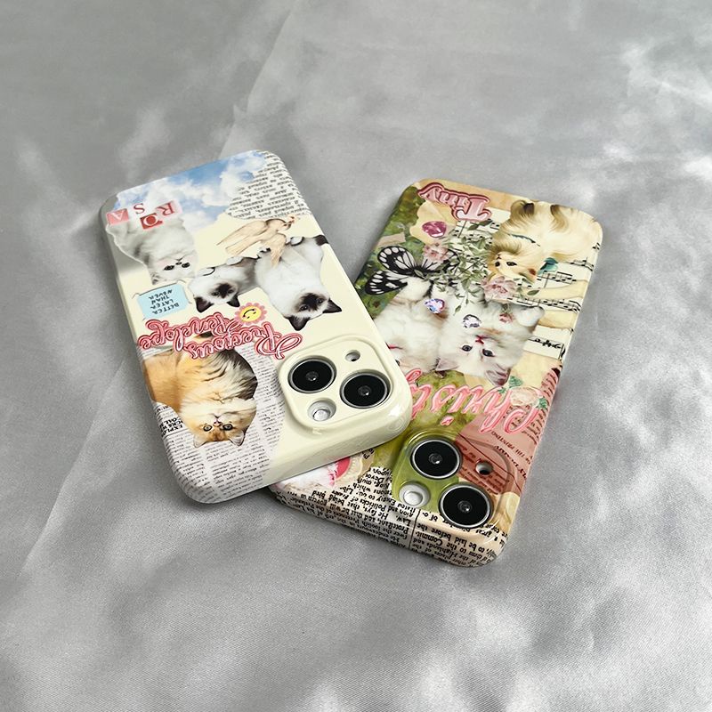 Ốp Điện Thoại Họa Tiết Chú Mèo Dễ Thương Cho Iphone Xr8iphone13 7iPhone12xs11 Apple / 14pro / OPRV