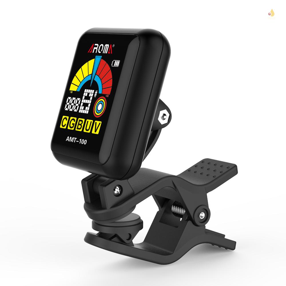 Máy Điều Chỉnh Âm Thanh AMT-100 2 Trong 1 Màn Hình Màu Có Thể Sạc Lại Với Cáp USB Cho Guitar Bass Ukulele Violin