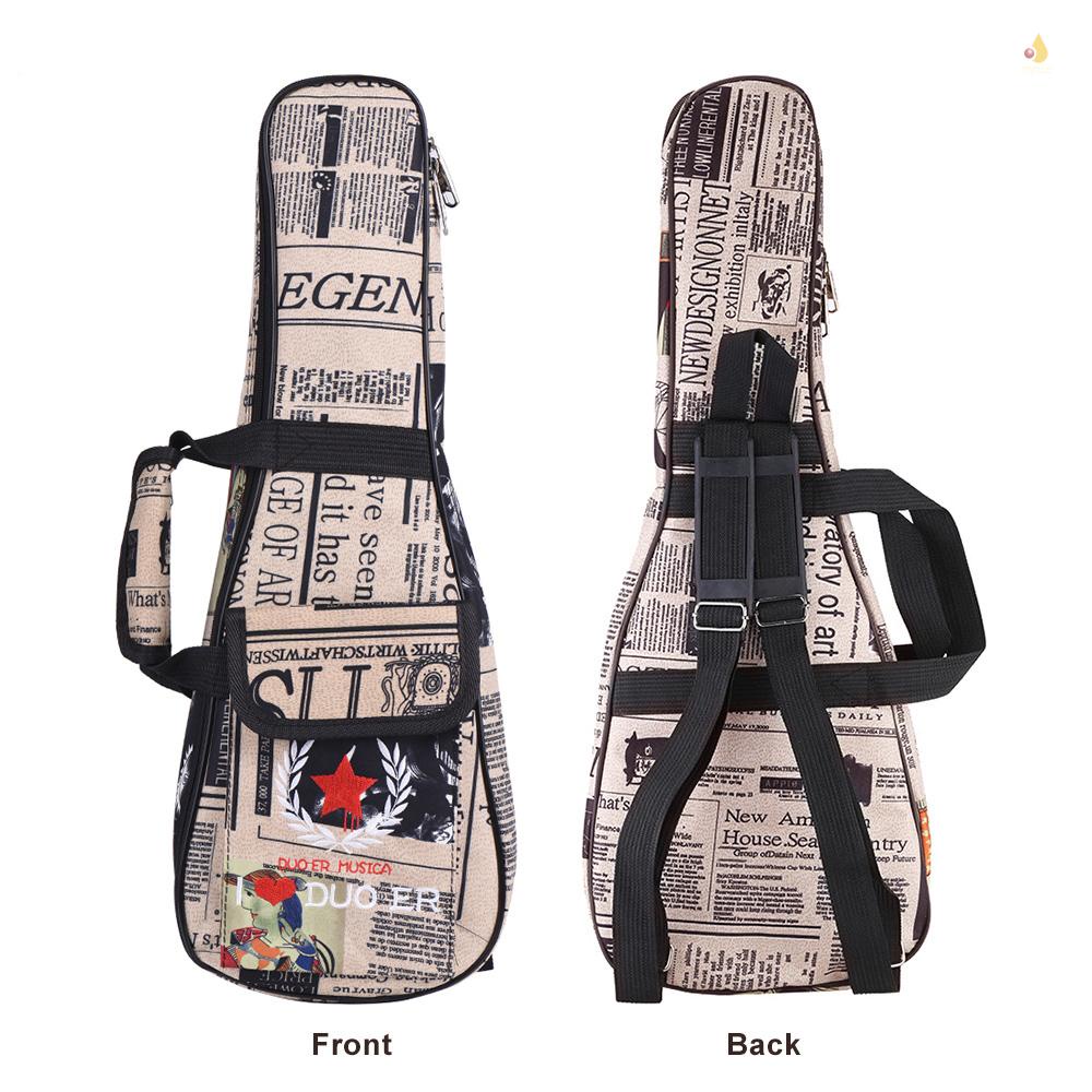 Túi Đựng Đàn Ukulele 24 '' Bằng Giấy Oxford Dày 6mm Có Thể Điều Chỉnh Và Dây Đeo Vai Tiện Lợi