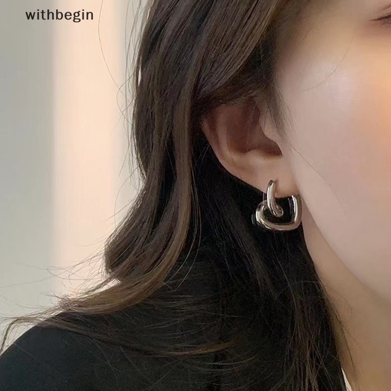 Bộ Khuyên Tai Dáng Dài Không Đối Xứng Hình Học / Ngôi Sao Thời Trang Hàn Quốc 2022