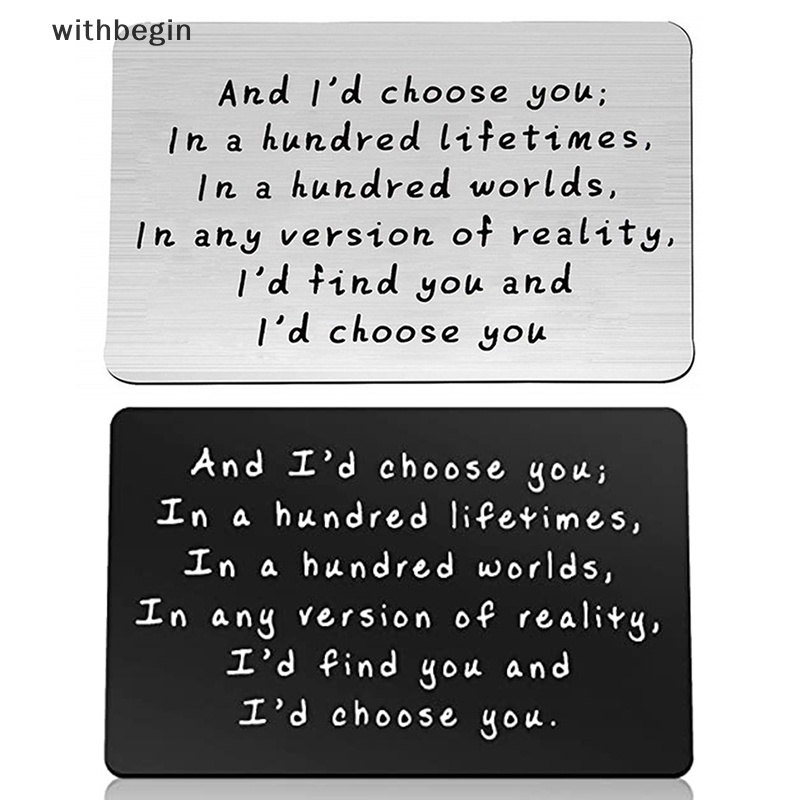 Ví Đựng Thẻ Bằng Thép Không Gỉ Cho Him Man Husband Boyfriend From Wife Girlfriend Valene Quà Tặng Sinh Nhật