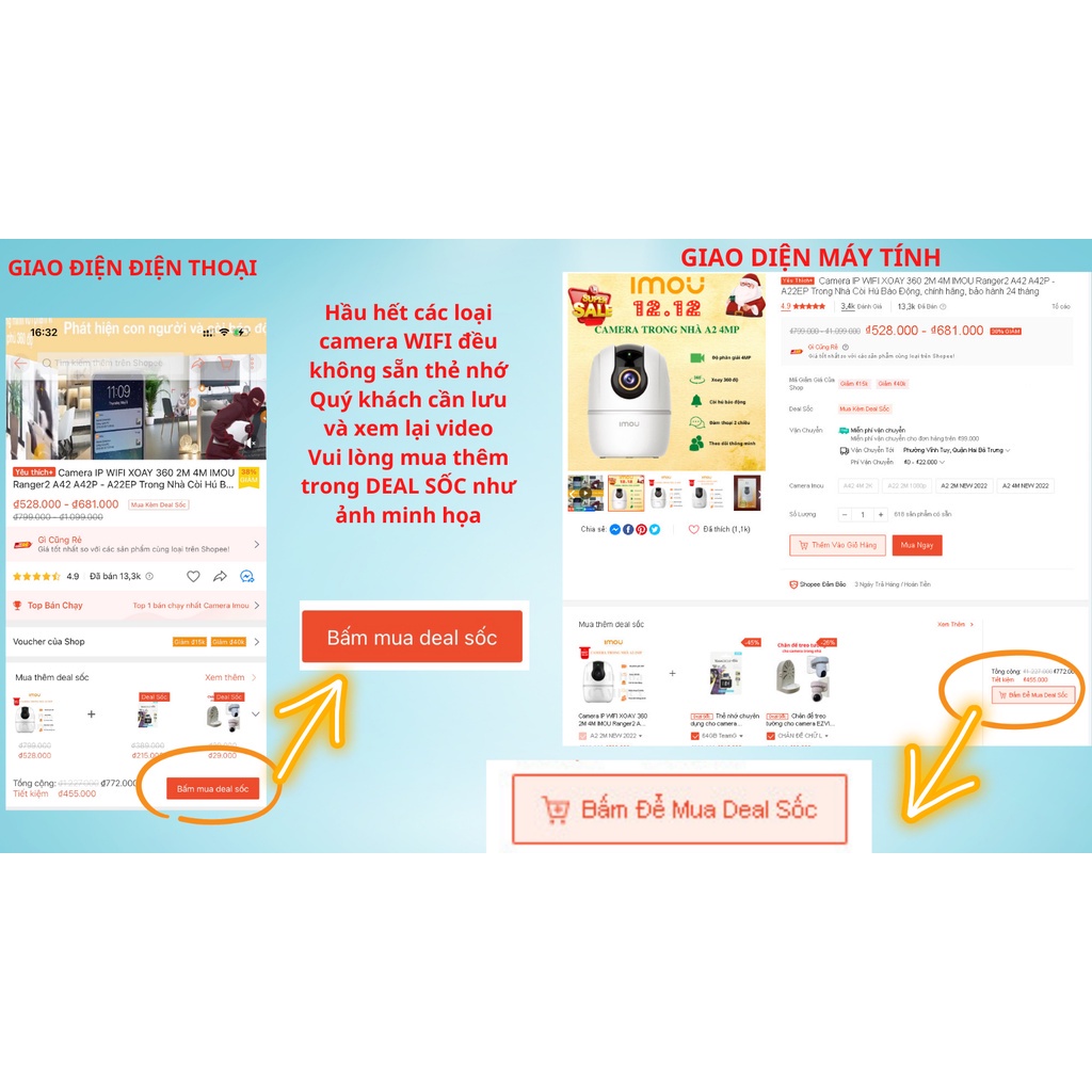 Camera IP WIFI trong nhà xoay 360 Ezviz C6N 1080p 2M, C6N 4MP 2K chính hãng, bảo hành 24 tháng