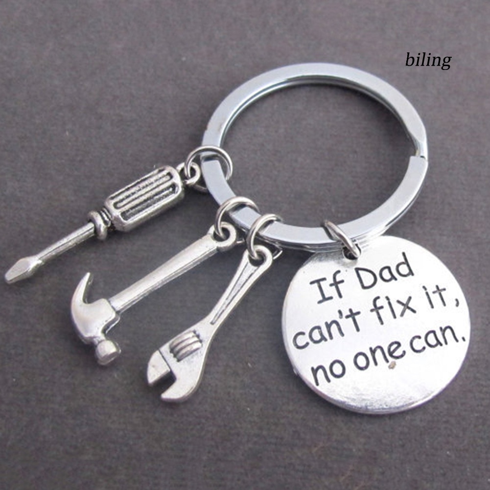 [BFQ] Móc Khóa Quà Tặng Ngày Của Cha In Chữ If Dad Can 'T Fix It No One Can Hand Tool