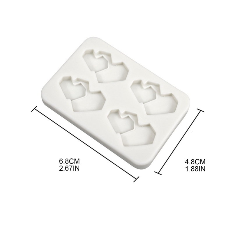Khuôn Silicone Làm Bánh Hình Trái Tim Đôi DIY