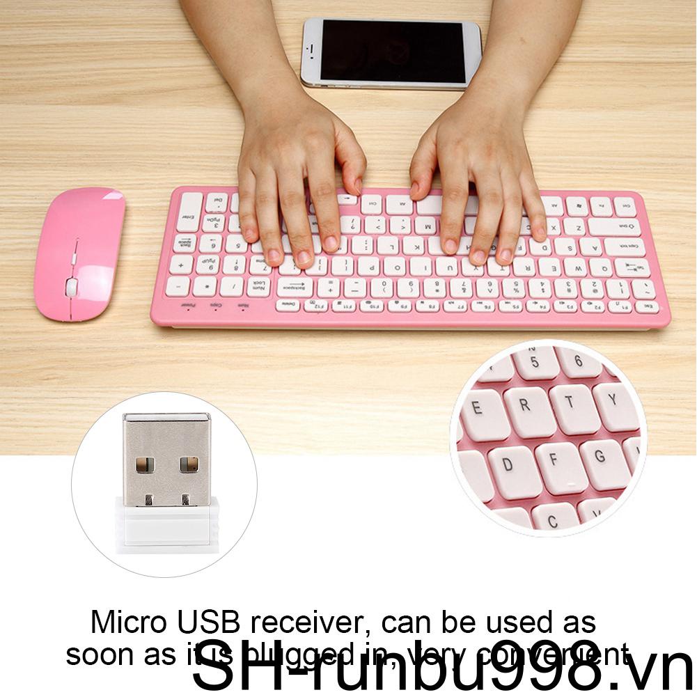 Combo Bàn Phím Và Chuột Không Dây Chơi Game Tiện Dụng Cho Văn Phòng / Phòng Ngủ