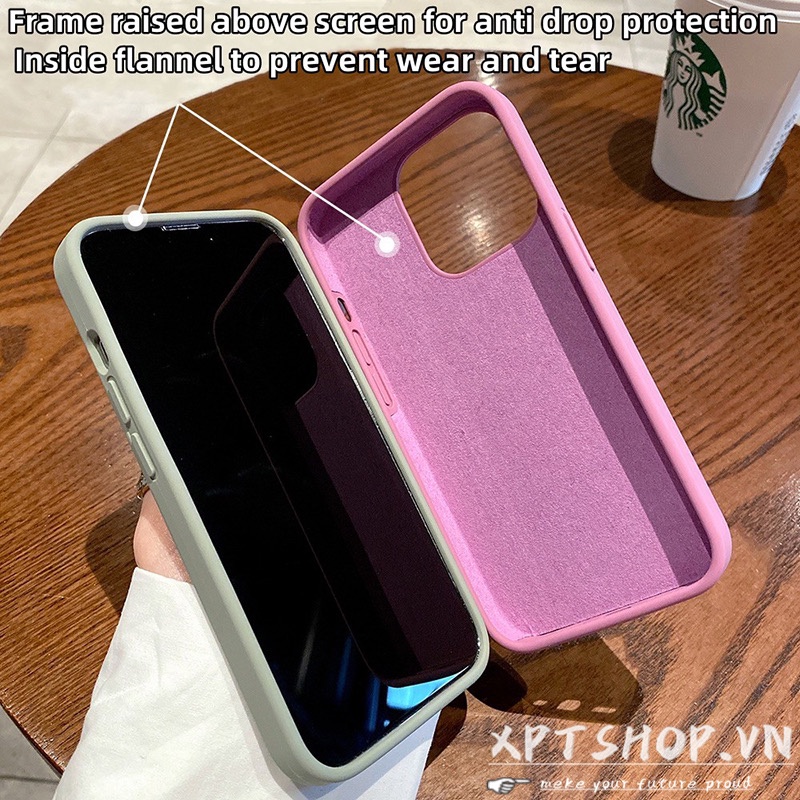 Ốp Điện Thoại Silicon Dẻo Màu Xanh Da Trời Cho iPhone 14 13 12 11 Pro Max