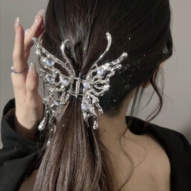 Kẹp tóc AHELLOGIRL kim loại mặt bướm phong cách Hàn Quốc
