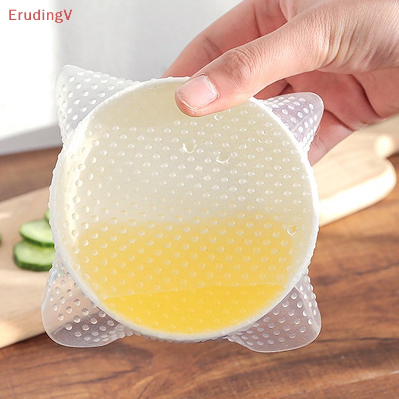 Bộ 4 Nắp Silicone Co Giãn Đậy Tô Thức Ăn Tái Sử Dụng Được