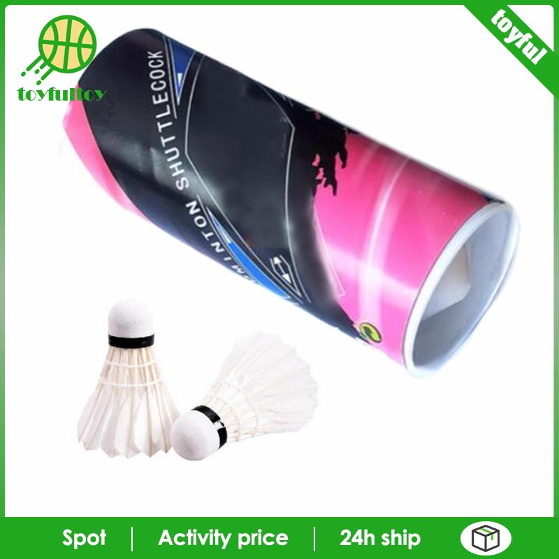 Set 3 Quả Cầu Lông Màu Trắng Dùng Luyện Tập Giải Trí Trong Nhà / Ngoài Trời