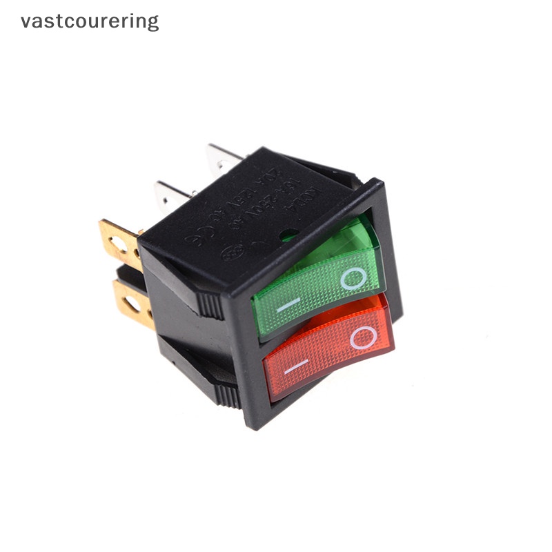 Công Tắc On / Off Đèn Xanh Lá / Đỏ 6Pins 16A 250V AC 20A 125V AC EN