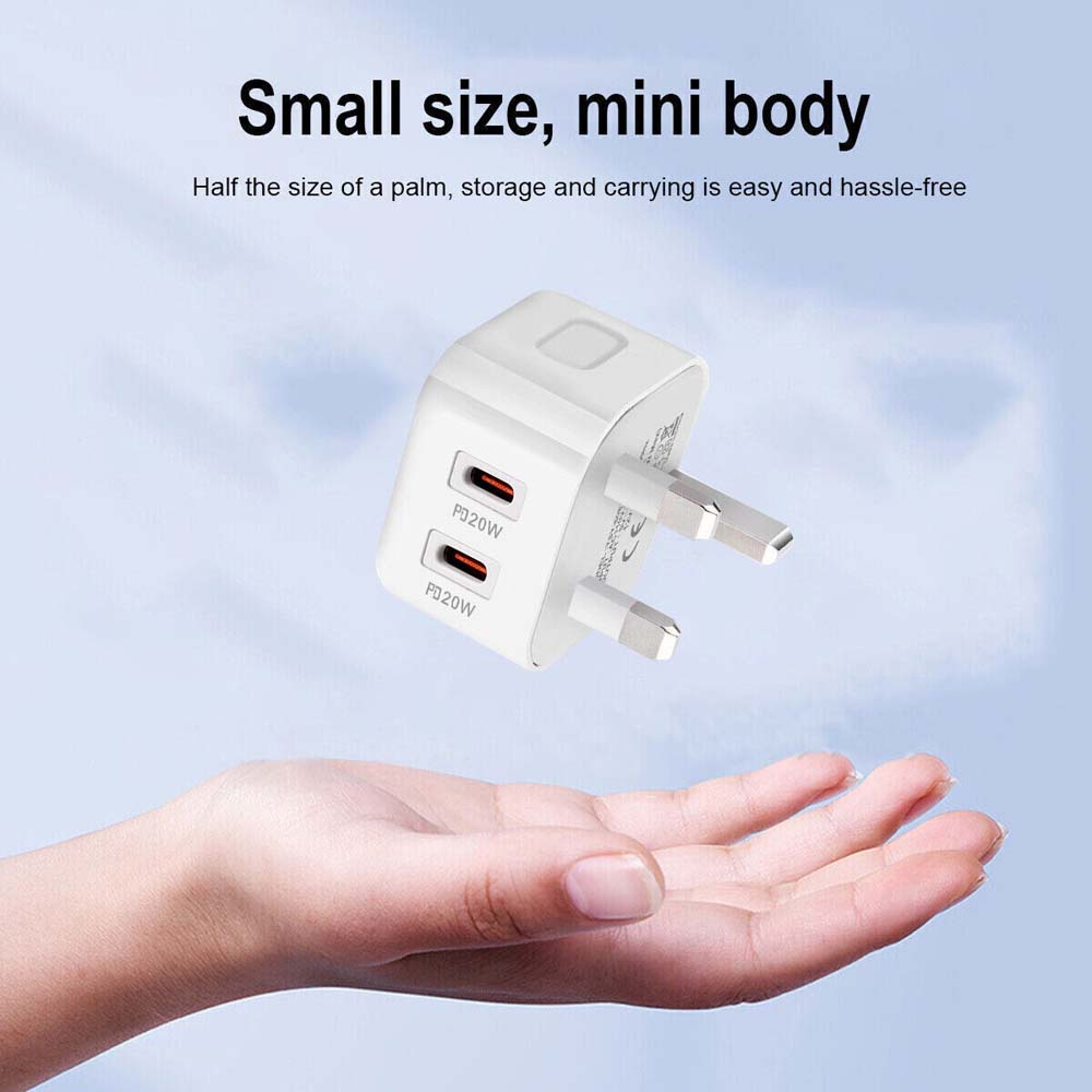 Fast Charging 40W USB-C Power Adapter for PD Cable Data Fast Charger PD Ready Stok