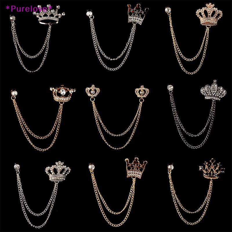 Ghim Cài Áo Hình Vương Miện Đính Đá Thời Trang Dành Cho Nam Và Nữ Mới