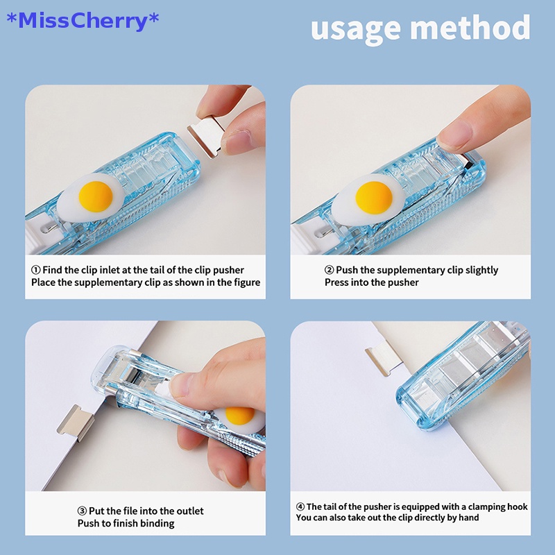 Mchy &gt; Kẹp Bấm Ghim Di Động Có Thể Tái Sử Dụng Cho Văn Phòng Trường Học Ins Mới