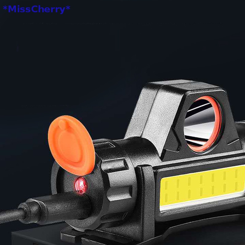 Đèn Pha LED XPE + COB USB Mini Đeo Đầu Chống Thấm Nước Có Thể Sạc Lại Mới